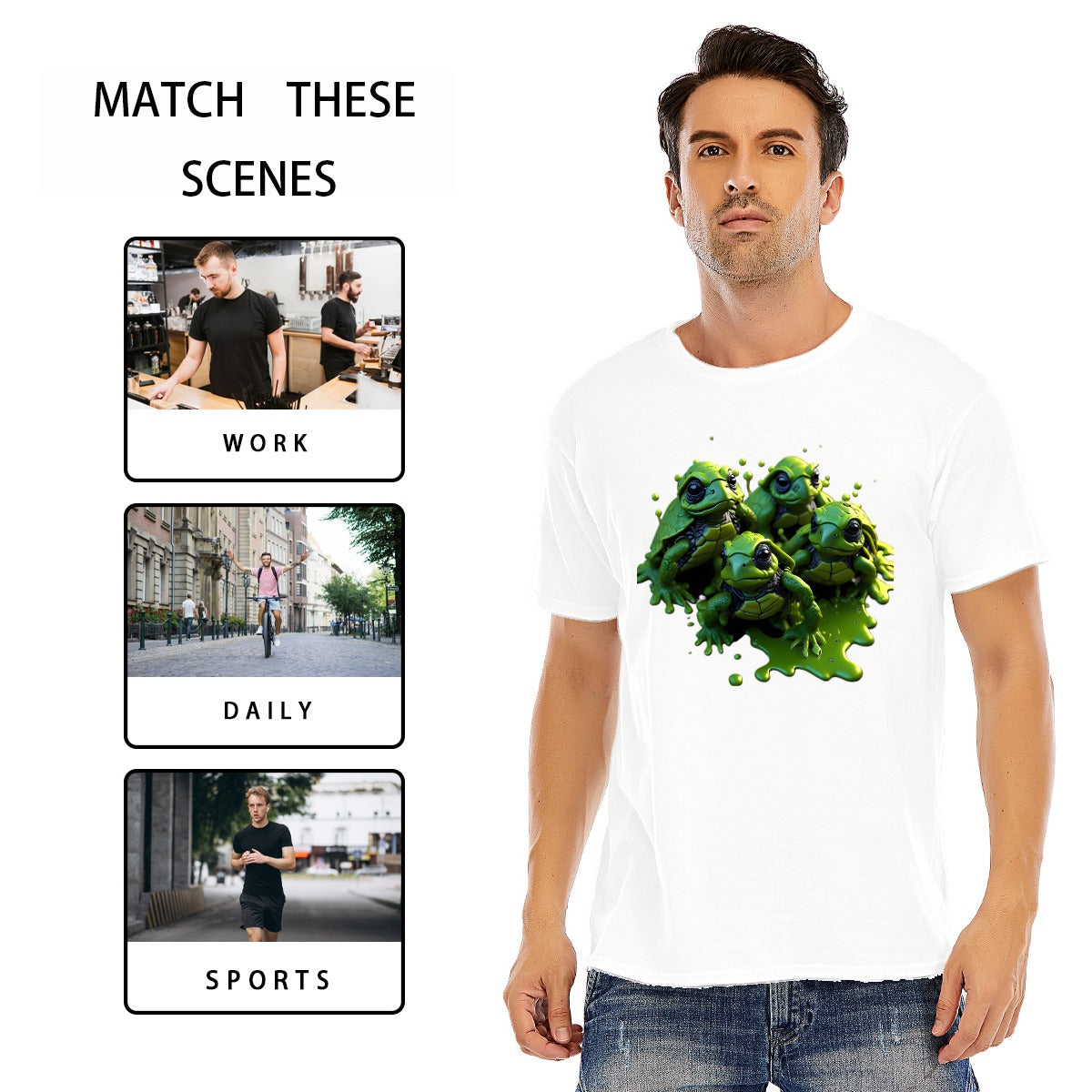 Turtles - Unisex O-neck Short Sleeve T-shirt | 180GSM Cotton (DTF)