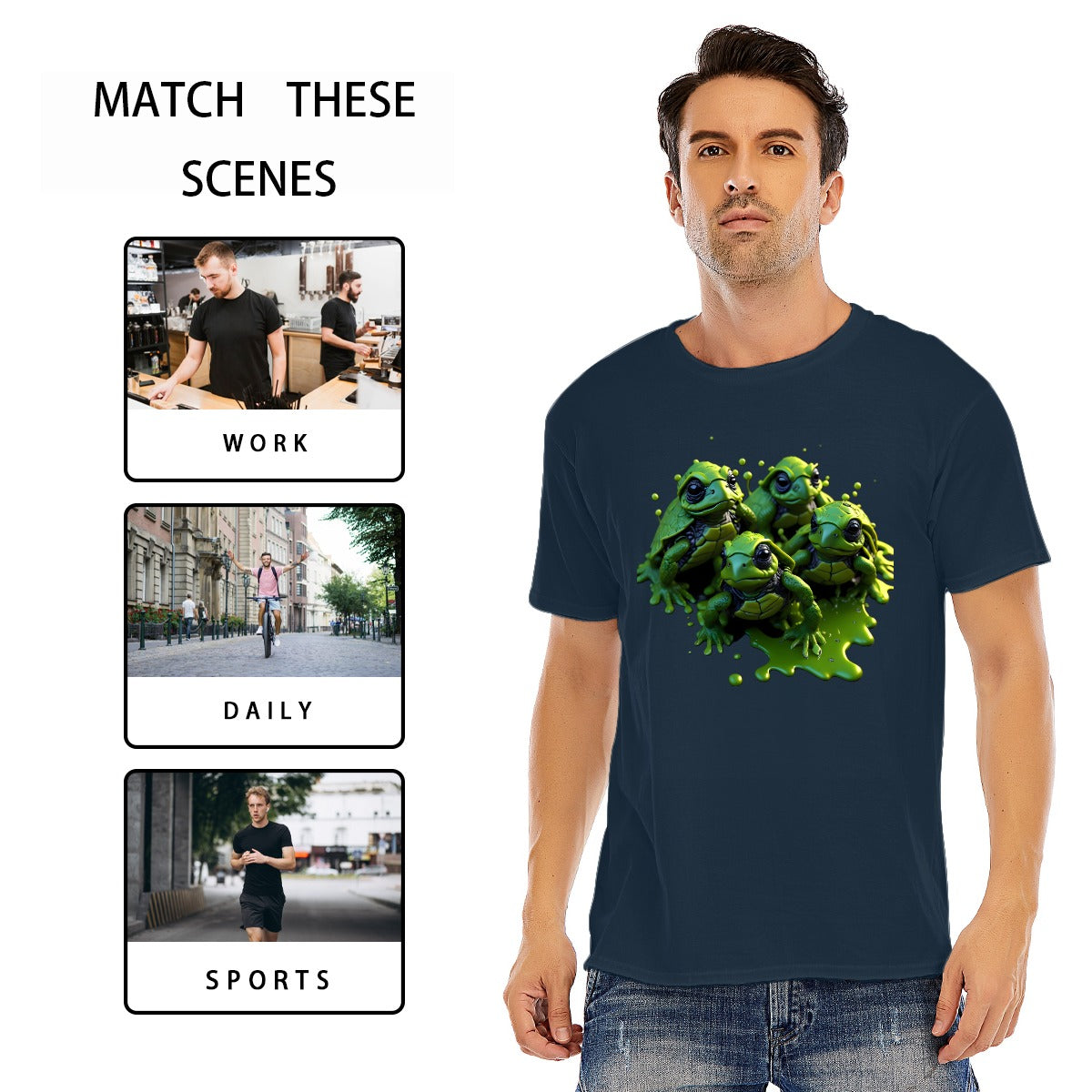Turtles - Unisex O-neck Short Sleeve T-shirt | 180GSM Cotton (DTF)